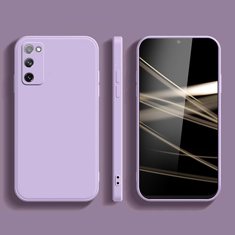 Custodia Silicone Ultra Sottile Morbida 360 Gradi Cover S03 per Samsung Galaxy S20 FE 5G Lavanda