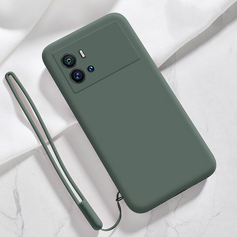 Custodia Silicone Ultra Sottile Morbida 360 Gradi Cover S03 per Vivo iQOO 9 Pro 5G Verde Notte