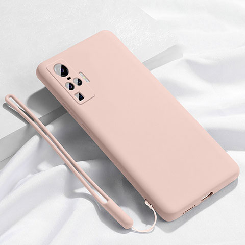 Custodia Silicone Ultra Sottile Morbida 360 Gradi Cover S03 per Vivo X50 Pro 5G Rosa