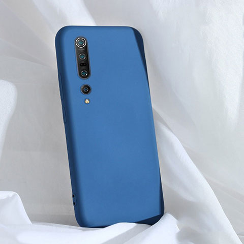 Custodia Silicone Ultra Sottile Morbida 360 Gradi Cover S03 per Xiaomi Mi 10 Pro Blu