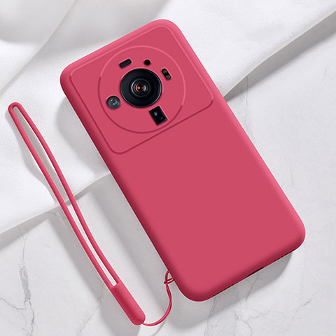 Custodia Silicone Ultra Sottile Morbida 360 Gradi Cover S03 per Xiaomi Mi 12 Ultra 5G Rosso