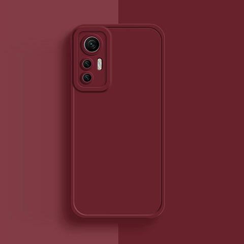 Custodia Silicone Ultra Sottile Morbida 360 Gradi Cover S03 per Xiaomi Mi 12S Pro 5G Rosso Rosa