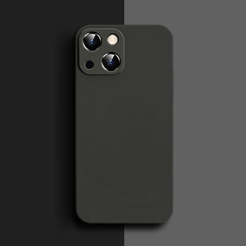 Custodia Silicone Ultra Sottile Morbida 360 Gradi Cover S04 per Apple iPhone 13 Mini Nero