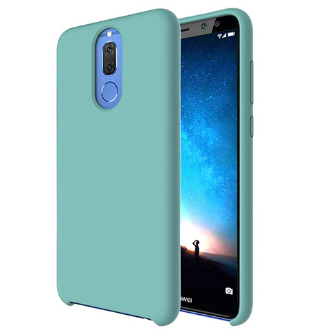 Custodia Silicone Ultra Sottile Morbida 360 Gradi Cover S04 per Huawei Nova 2i Ciano