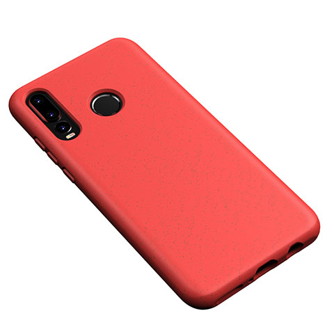 Custodia Silicone Ultra Sottile Morbida 360 Gradi Cover S04 per Huawei Nova 4e Rosso