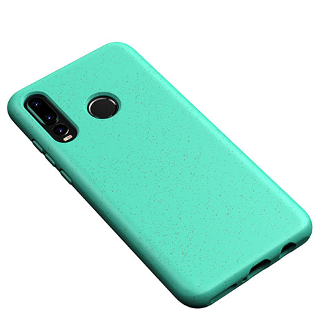 Custodia Silicone Ultra Sottile Morbida 360 Gradi Cover S04 per Huawei P30 Lite Ciano