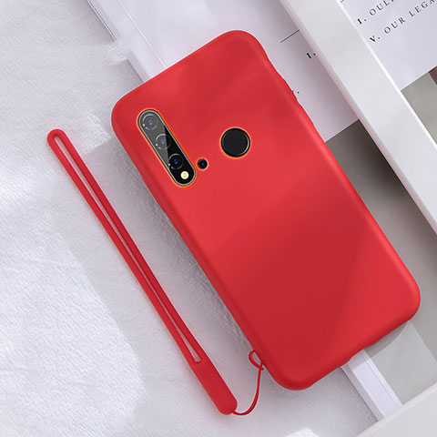 Custodia Silicone Ultra Sottile Morbida 360 Gradi Cover S05 per Huawei Nova 5i Rosso