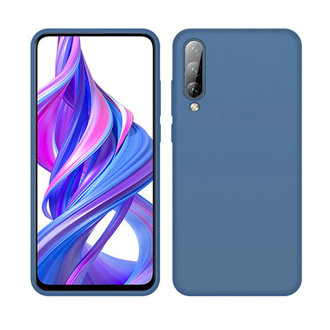 Custodia Silicone Ultra Sottile Morbida 360 Gradi Cover S05 per Huawei P Smart Pro (2019) Blu