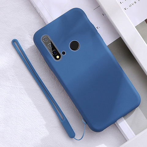 Custodia Silicone Ultra Sottile Morbida 360 Gradi Cover S05 per Huawei P20 Lite (2019) Blu