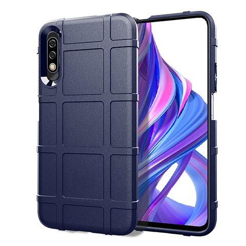 Custodia Silicone Ultra Sottile Morbida 360 Gradi Cover S05 per Huawei Y9 Prime (2019) Blu