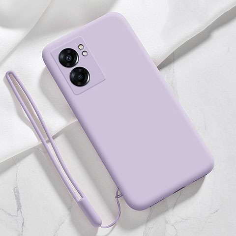 Custodia Silicone Ultra Sottile Morbida 360 Gradi Cover S05 per Oppo A77 5G Lavanda