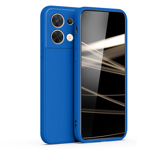 Custodia Silicone Ultra Sottile Morbida 360 Gradi Cover S05 per Oppo Reno8 Pro 5G Blu