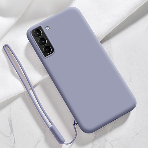 Custodia Silicone Ultra Sottile Morbida 360 Gradi Cover S05 per Samsung Galaxy S21 5G Grigio Lavanda