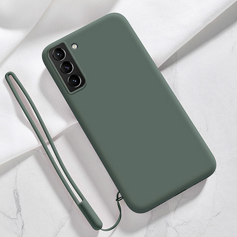 Custodia Silicone Ultra Sottile Morbida 360 Gradi Cover S05 per Samsung Galaxy S22 Plus 5G Verde Notte