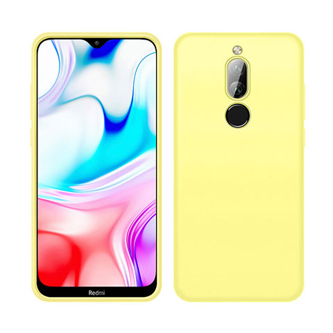 Custodia Silicone Ultra Sottile Morbida 360 Gradi Cover S05 per Xiaomi Redmi 8 Giallo