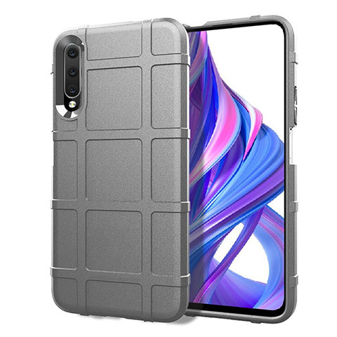 Custodia Silicone Ultra Sottile Morbida 360 Gradi Cover S06 per Huawei P Smart Pro (2019) Grigio