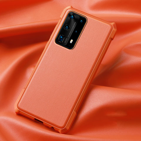 Custodia Silicone Ultra Sottile Morbida 360 Gradi Cover S06 per Huawei P40 Pro+ Plus Arancione