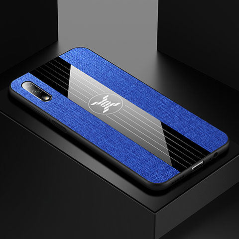 Custodia Silicone Ultra Sottile Morbida 360 Gradi Cover S06 per Huawei Y9 Prime (2019) Blu