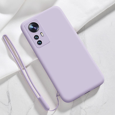 Custodia Silicone Ultra Sottile Morbida 360 Gradi Cover S07 per Xiaomi Mi 12 5G Lavanda