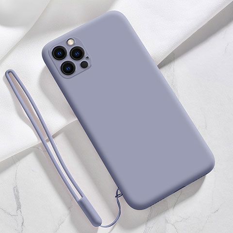 Custodia Silicone Ultra Sottile Morbida 360 Gradi Cover S09 per Apple iPhone 15 Pro Grigio