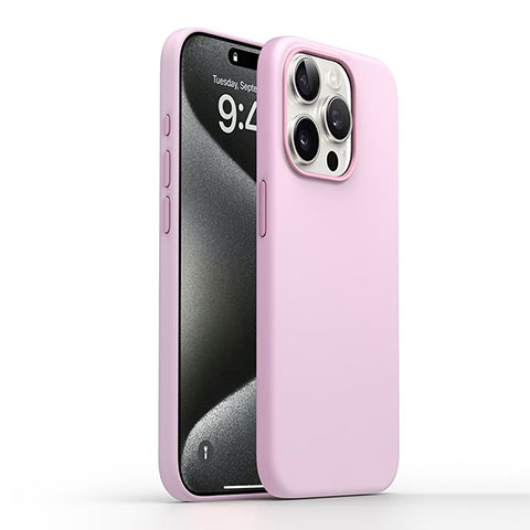 Custodia Silicone Ultra Sottile Morbida 360 Gradi Cover YK1 per Apple iPhone 14 Pro Rosa