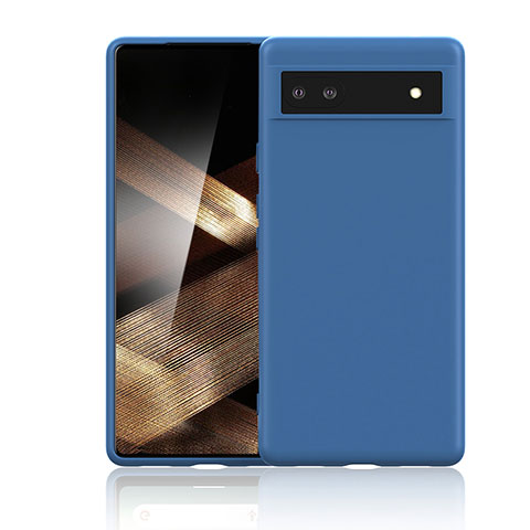 Custodia Silicone Ultra Sottile Morbida 360 Gradi Cover YK1 per Google Pixel 6a 5G Blu