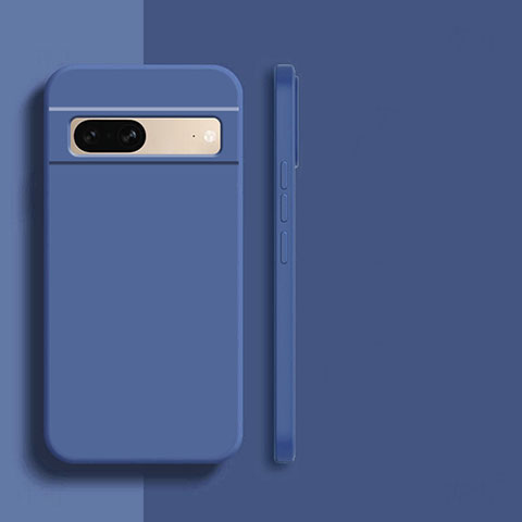 Custodia Silicone Ultra Sottile Morbida 360 Gradi Cover YK1 per Google Pixel 7a 5G Blu