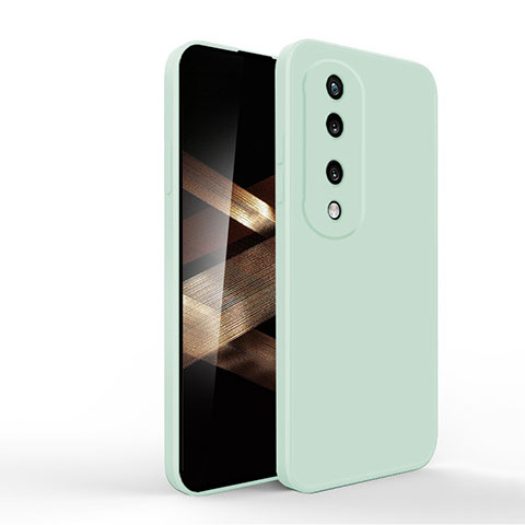 Custodia Silicone Ultra Sottile Morbida 360 Gradi Cover YK1 per Huawei Honor X7b Verde Pastello