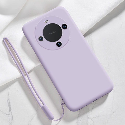 Custodia Silicone Ultra Sottile Morbida 360 Gradi Cover YK1 per Huawei Mate 60 Pro Lavanda