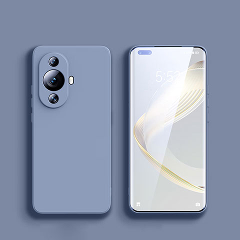 Custodia Silicone Ultra Sottile Morbida 360 Gradi Cover YK1 per Huawei Nova 11 Pro Grigio Lavanda