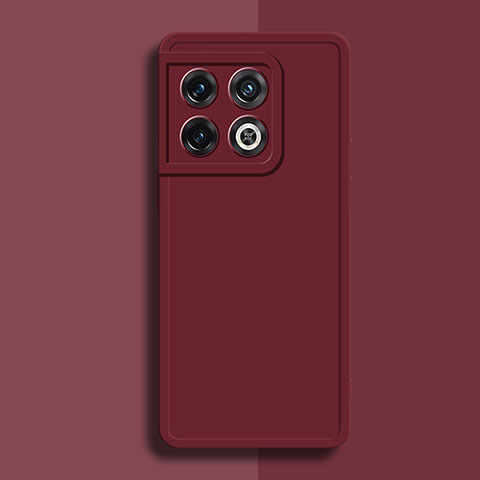 Custodia Silicone Ultra Sottile Morbida 360 Gradi Cover YK1 per OnePlus 10 Pro 5G Rosso Rosa