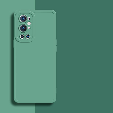 Custodia Silicone Ultra Sottile Morbida 360 Gradi Cover YK1 per OnePlus 9 Pro 5G Verde