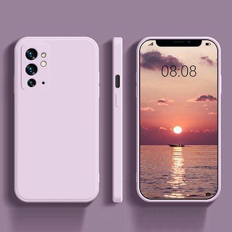 Custodia Silicone Ultra Sottile Morbida 360 Gradi Cover YK1 per OnePlus 9RT 5G Lavanda