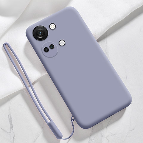 Custodia Silicone Ultra Sottile Morbida 360 Gradi Cover YK1 per OnePlus Nord 3 5G Grigio Lavanda