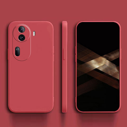 Custodia Silicone Ultra Sottile Morbida 360 Gradi Cover YK1 per Oppo Reno11 Pro 5G Rosso