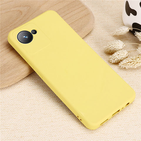 Custodia Silicone Ultra Sottile Morbida 360 Gradi Cover YK1 per Realme C30s Giallo