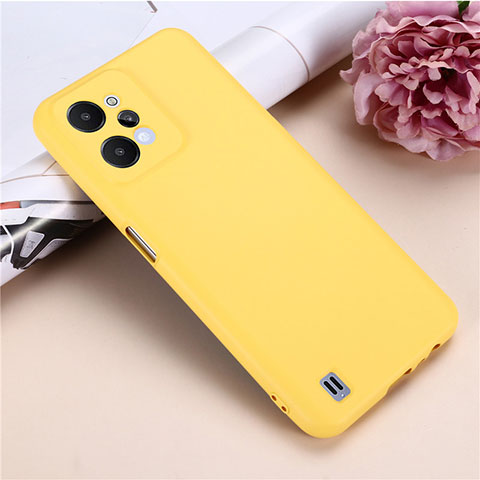 Custodia Silicone Ultra Sottile Morbida 360 Gradi Cover YK1 per Realme C31 Giallo