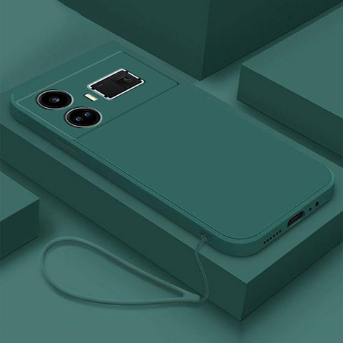 Custodia Silicone Ultra Sottile Morbida 360 Gradi Cover YK1 per Realme GT Neo5 240W 5G Verde Notte