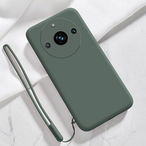 Custodia Silicone Ultra Sottile Morbida 360 Gradi Cover YK1 per Realme Narzo 60 5G Verde Notte