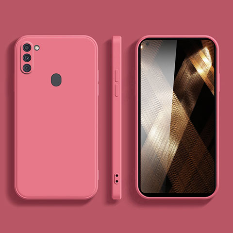 Custodia Silicone Ultra Sottile Morbida 360 Gradi Cover YK1 per Samsung Galaxy A11 Rosa Caldo