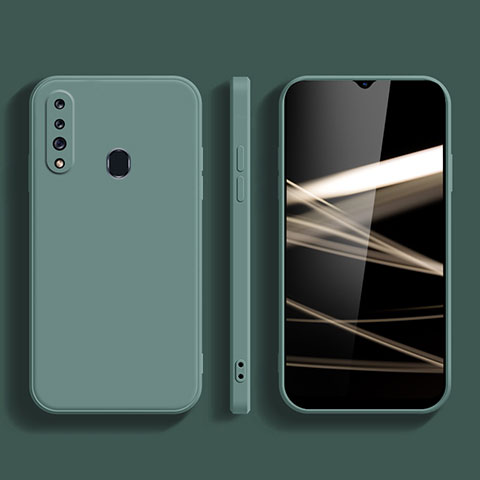 Custodia Silicone Ultra Sottile Morbida 360 Gradi Cover YK1 per Samsung Galaxy A20s Verde Notte