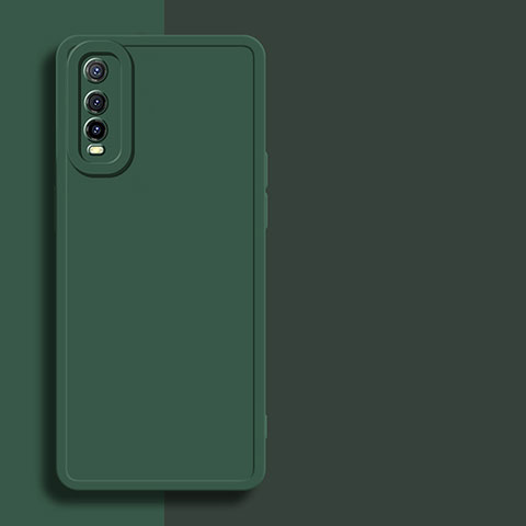 Custodia Silicone Ultra Sottile Morbida 360 Gradi Cover YK1 per Vivo iQOO U1 Verde Notte