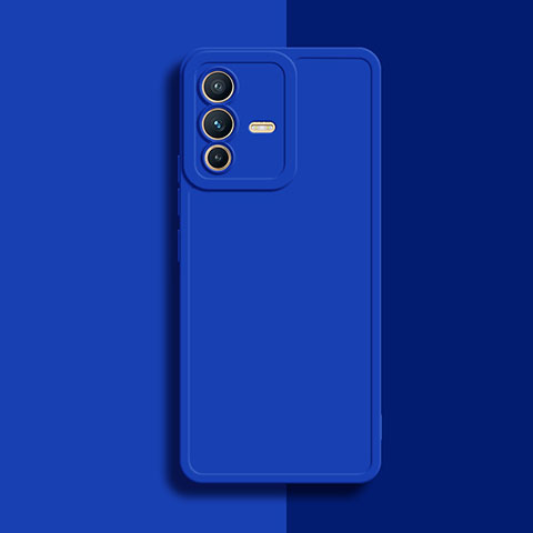 Custodia Silicone Ultra Sottile Morbida 360 Gradi Cover YK1 per Vivo V23 Pro 5G Blu