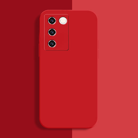 Custodia Silicone Ultra Sottile Morbida 360 Gradi Cover YK1 per Vivo V27 Pro 5G Rosso