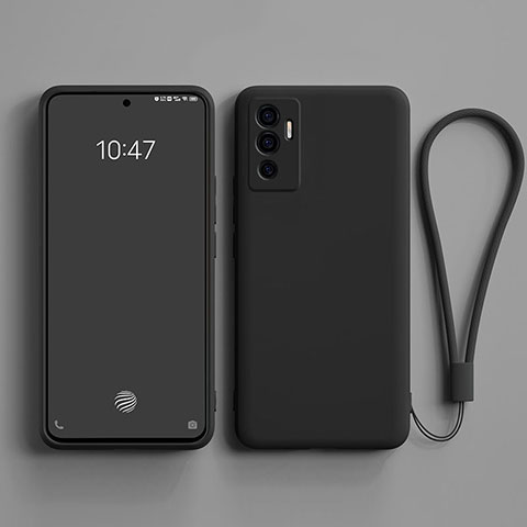 Custodia Silicone Ultra Sottile Morbida 360 Gradi Cover YK1 per Vivo Y75 4G Nero