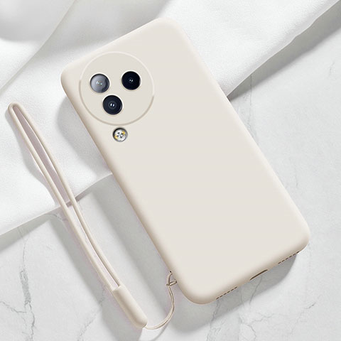 Custodia Silicone Ultra Sottile Morbida 360 Gradi Cover YK1 per Xiaomi Civi 3 5G Bianco