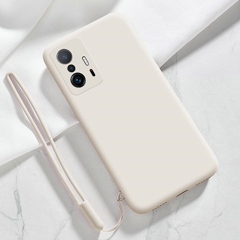 Custodia Silicone Ultra Sottile Morbida 360 Gradi Cover YK1 per Xiaomi Mi 11T Pro 5G Bianco