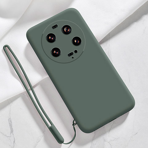 Custodia Silicone Ultra Sottile Morbida 360 Gradi Cover YK1 per Xiaomi Mi 13 Ultra 5G Verde Notte