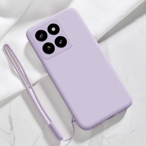 Custodia Silicone Ultra Sottile Morbida 360 Gradi Cover YK1 per Xiaomi Mi 14 Pro 5G Lavanda