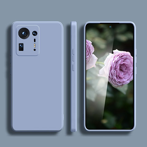 Custodia Silicone Ultra Sottile Morbida 360 Gradi Cover YK1 per Xiaomi Mi Mix 4 5G Grigio Lavanda